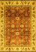 Machine Washable Abstract Yellow Modern Rug, wshabs3730yw