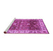 Sideview of Machine Washable Abstract Purple Modern Area Rugs, wshabs3730pur