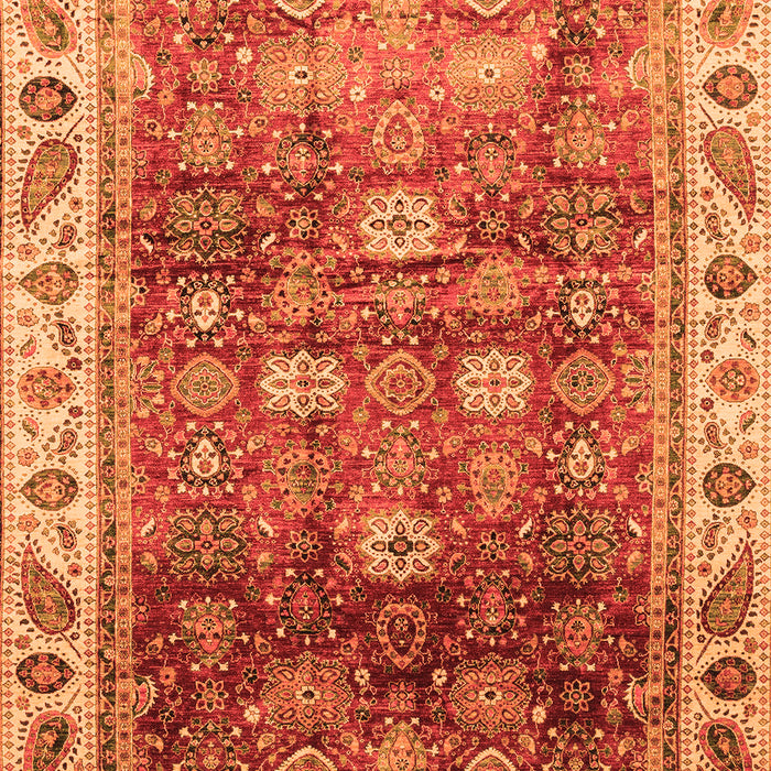 Machine Washable Abstract Orange Modern Area Rugs, wshabs3730org