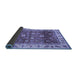 Sideview of Abstract Blue Modern Rug, abs3730blu