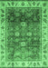 Machine Washable Abstract Emerald Green Modern Area Rugs, wshabs3730emgrn