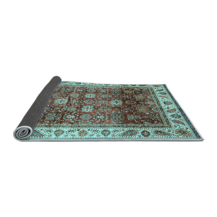Sideview of Abstract Light Blue Modern Rug, abs3730lblu