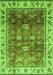 Machine Washable Abstract Green Modern Area Rugs, wshabs3730grn