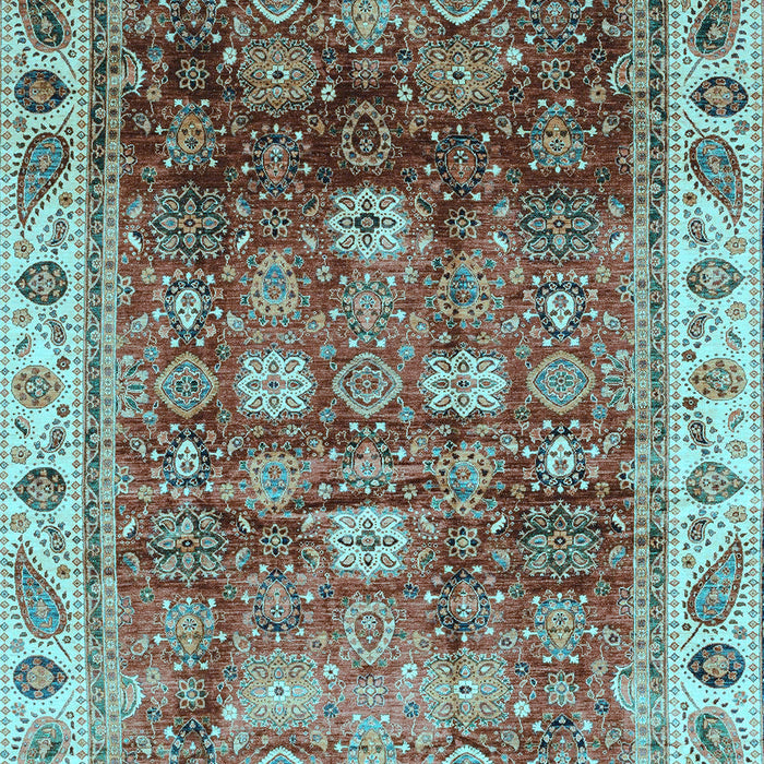 Machine Washable Abstract Light Blue Modern Rug, wshabs3730lblu