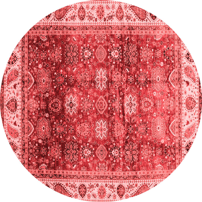 Machine Washable Abstract Red Modern Rug, wshabs3730red