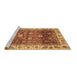 Sideview of Machine Washable Abstract Brown Modern Rug, wshabs3730brn