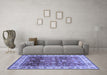 Machine Washable Abstract Blue Modern Rug in a Living Room, wshabs3730blu