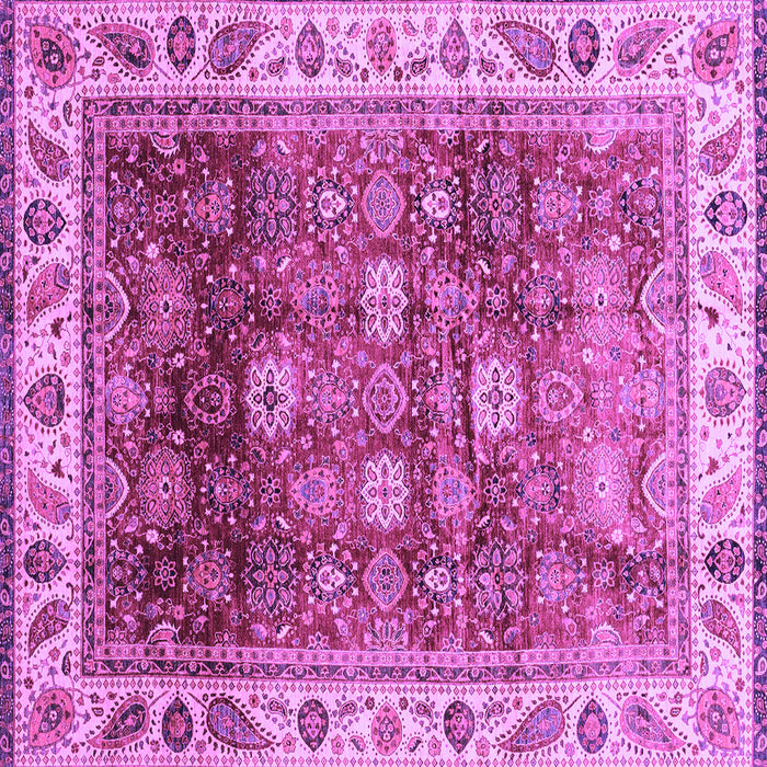 Square Abstract Purple Modern Rug, abs3730pur