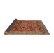 Sideview of Abstract Orange Brown Modern Rug, abs3731