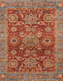 Abstract Orange Brown Modern Rug, abs3731