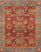 Abstract Orange Brown Modern Rug, abs3731