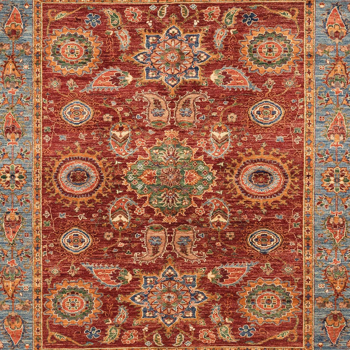 Abstract Orange Brown Modern Rug, abs3731