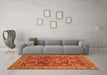 Machine Washable Abstract Orange Modern Area Rugs in a Living Room, wshabs3731org