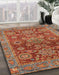 Machine Washable Abstract Orange Brown Rug in a Family Room, wshabs3731