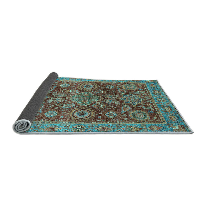 Sideview of Abstract Light Blue Modern Rug, abs3731lblu