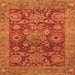 Square Abstract Orange Modern Rug, abs3731org