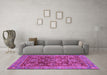 Machine Washable Abstract Purple Modern Area Rugs in a Living Room, wshabs3731pur