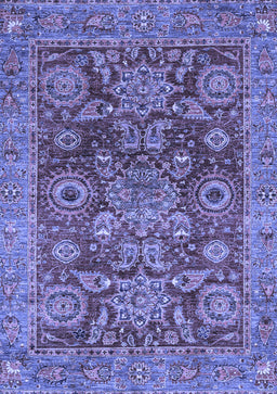 Abstract Blue Modern Rug, abs3731blu