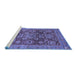 Sideview of Machine Washable Abstract Blue Modern Rug, wshabs3731blu