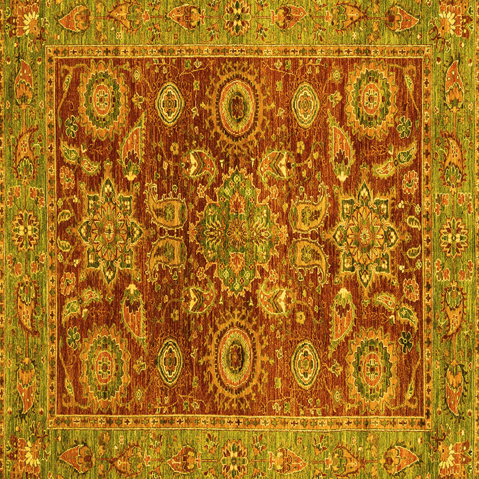 Square Abstract Yellow Modern Rug, abs3731yw