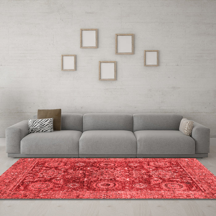 Modern Red Washable Rugs
