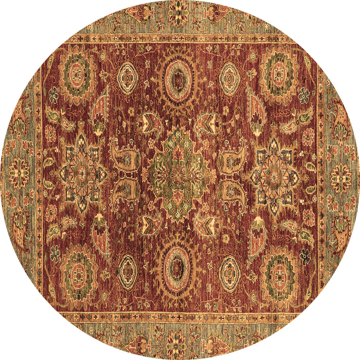 Round Machine Washable Abstract Brown Modern Rug, wshabs3731brn