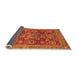 Sideview of Abstract Orange Modern Rug, abs3731org