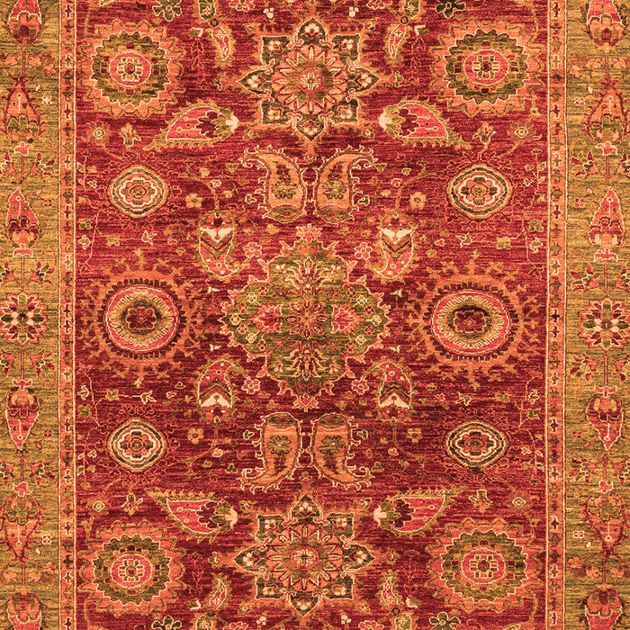 Machine Washable Abstract Orange Modern Area Rugs, wshabs3731org