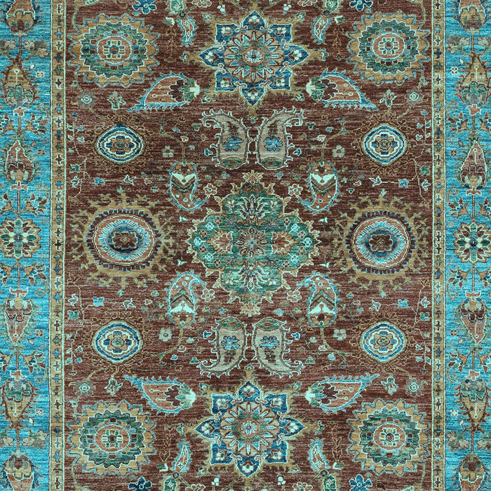 Abstract Light Blue Modern Rug, abs3731lblu