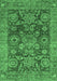 Machine Washable Abstract Emerald Green Modern Area Rugs, wshabs3731emgrn