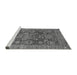 Sideview of Machine Washable Abstract Gray Modern Rug, wshabs3731gry