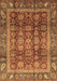 Machine Washable Abstract Brown Modern Rug, wshabs3732brn