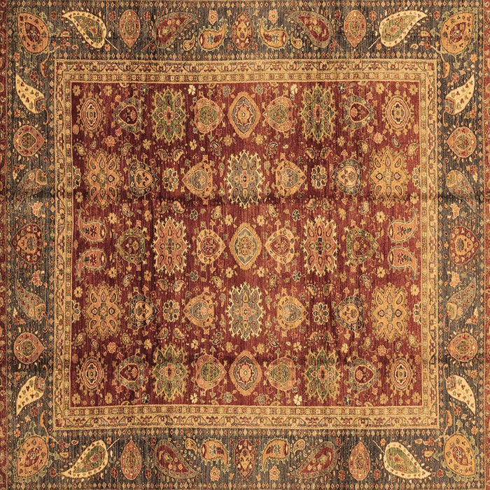 Square Abstract Brown Modern Rug, abs3732brn