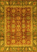 Machine Washable Abstract Yellow Modern Rug, wshabs3732yw