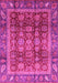 Machine Washable Abstract Pink Modern Rug, wshabs3732pnk