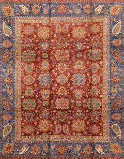 Abstract Orange Brown Modern Rug, abs3732