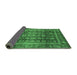 Sideview of Abstract Emerald Green Modern Rug, abs3732emgrn