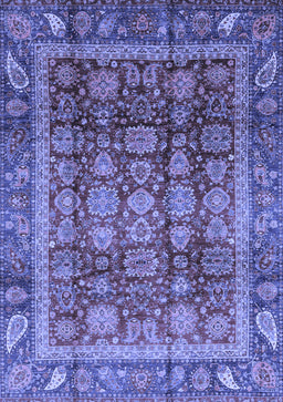 Abstract Blue Modern Rug, abs3732blu