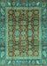 Abstract Turquoise Modern Rug, abs3732turq