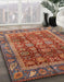 Machine Washable Abstract Orange Brown Rug in a Family Room, wshabs3732