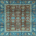 Square Machine Washable Abstract Light Blue Modern Rug, wshabs3732lblu