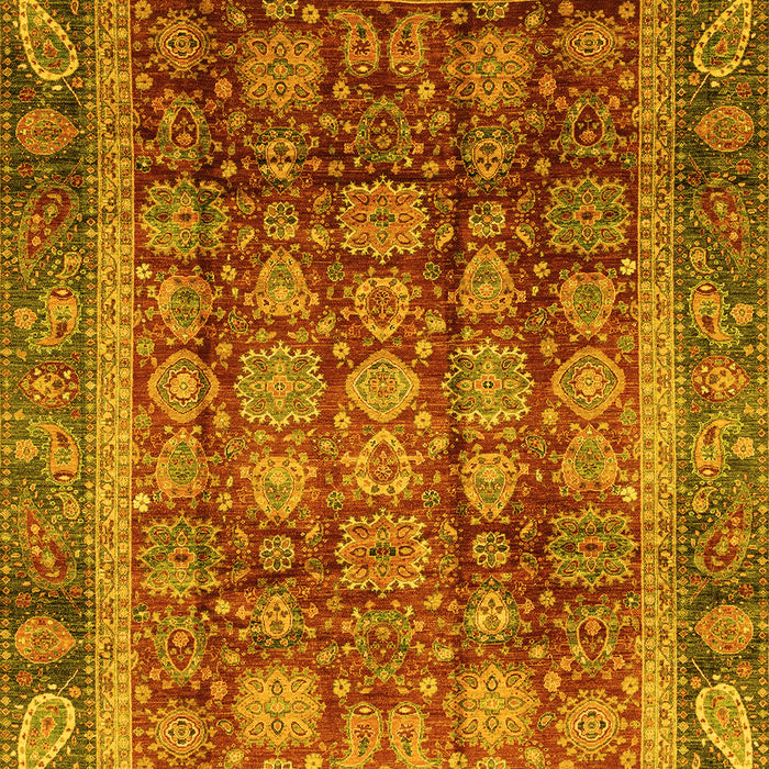 Abstract Yellow Modern Rug, abs3732yw