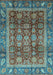 Abstract Light Blue Modern Rug, abs3732lblu