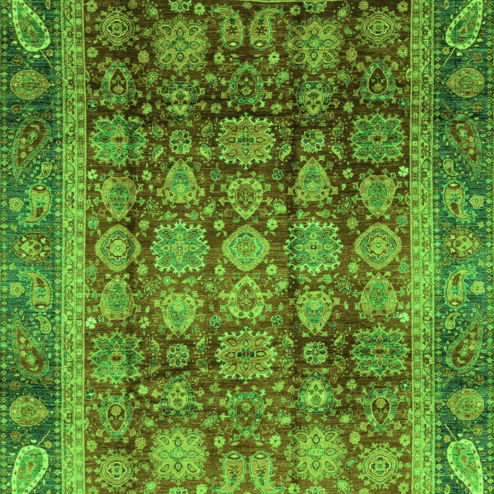 Machine Washable Abstract Green Modern Area Rugs, wshabs3732grn