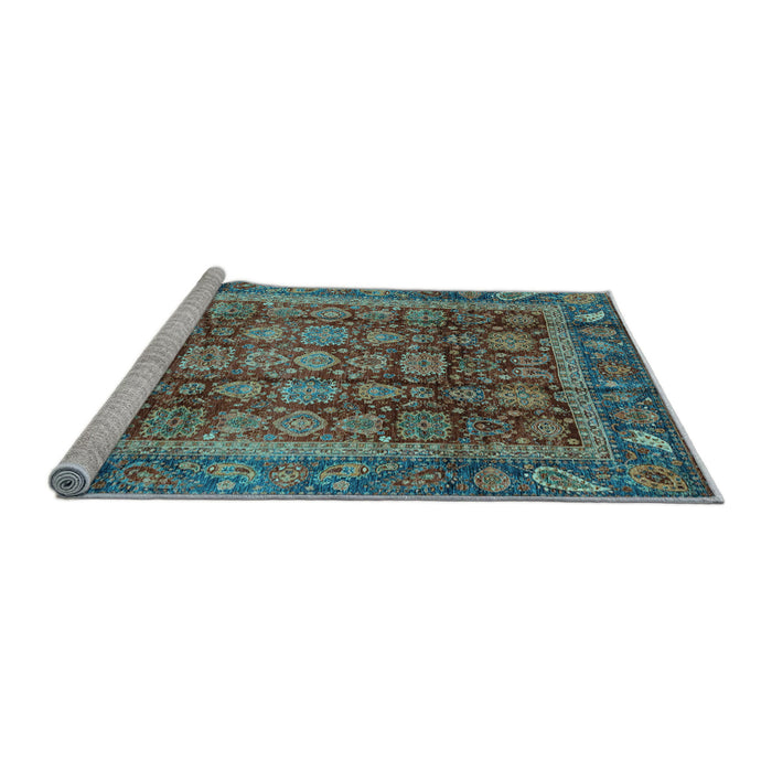Sideview of Machine Washable Abstract Light Blue Modern Rug, wshabs3732lblu