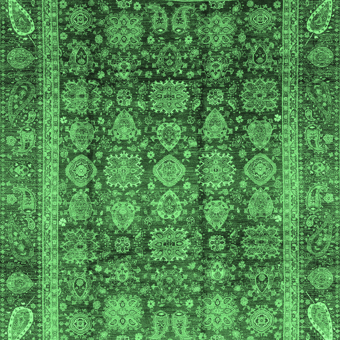 Machine Washable Abstract Emerald Green Modern Area Rugs, wshabs3732emgrn