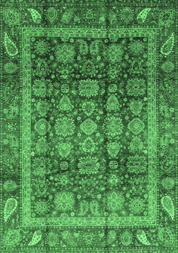 Abstract Emerald Green Modern Rug, abs3732emgrn