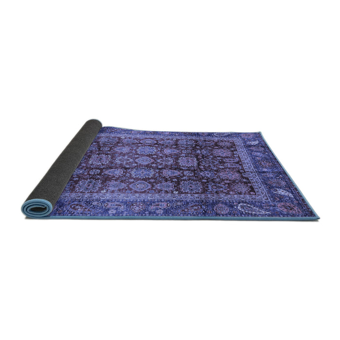 Sideview of Abstract Blue Modern Rug, abs3732blu