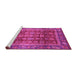 Sideview of Machine Washable Abstract Pink Modern Rug, wshabs3732pnk