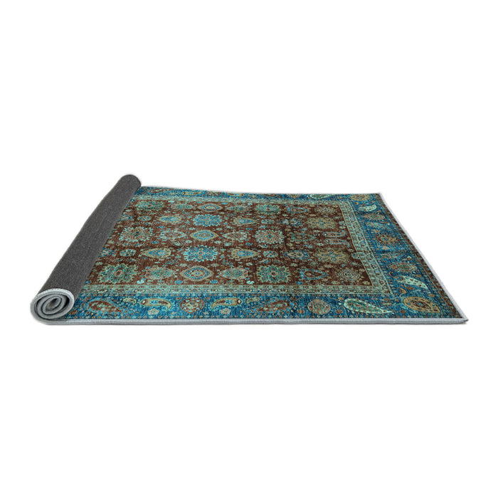 Sideview of Abstract Light Blue Modern Rug, abs3732lblu